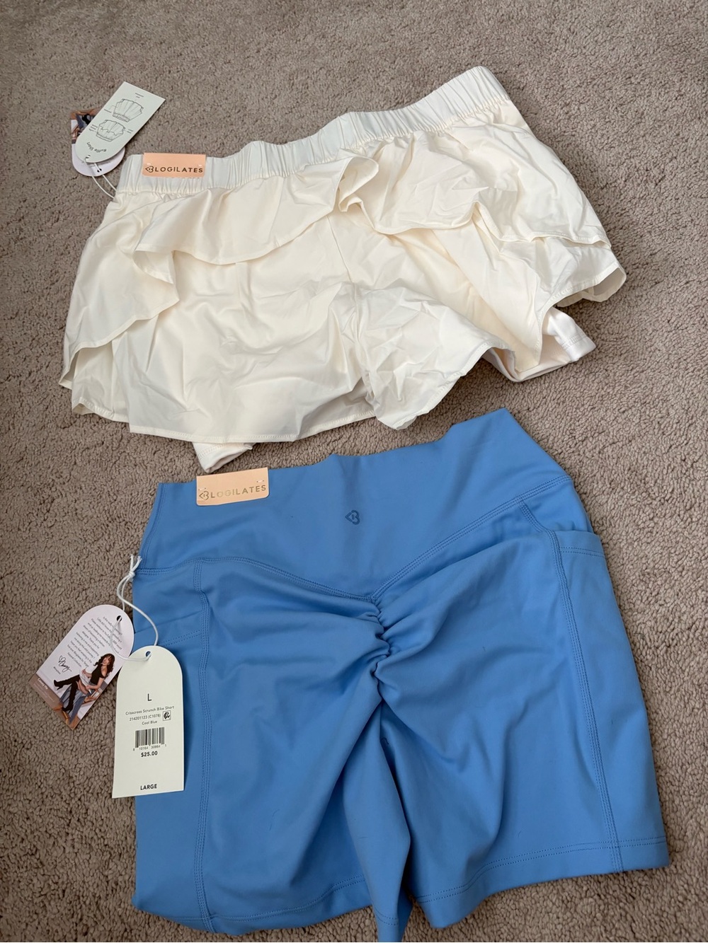 Blogilates Bike Short And Ruffle Short Size Large Bundle New - Picture 4 of 9